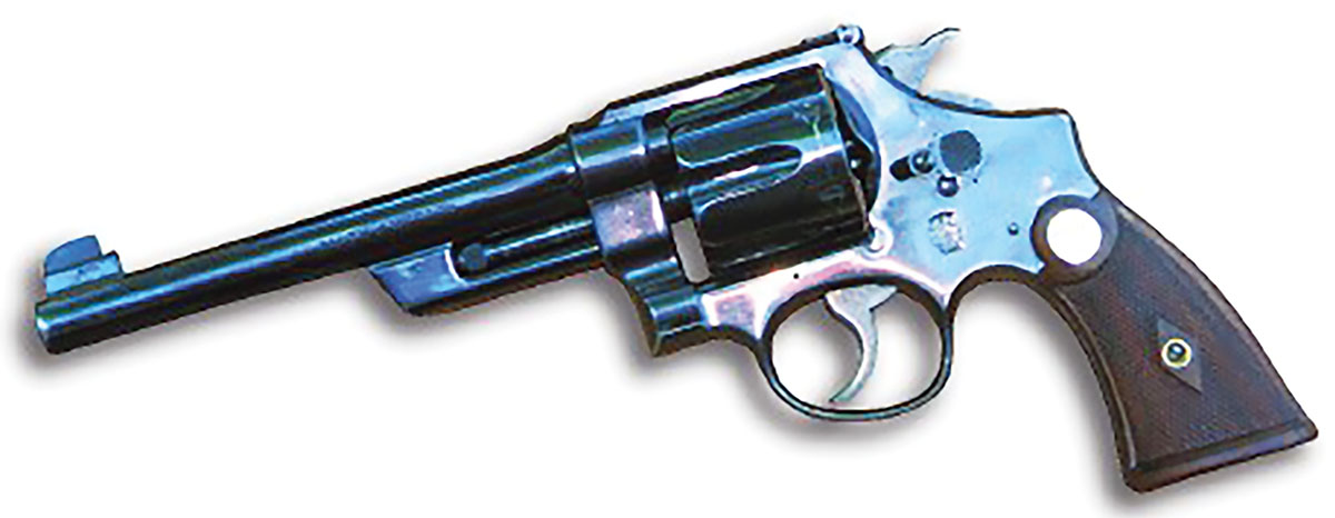 In order to bring more power to the popular 38 Special, a line of revolvers using 44 Special frames were designed to chamber higher-pressure loads. One of the results was the elegant 38/44 Outdoorsman. These higher-pressure loading bridged the gap between the 38 Special and what would become the 357 Magnum cartridge.